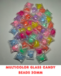 Multicolor Glass Candy Beads 20mm (Pack of 100)