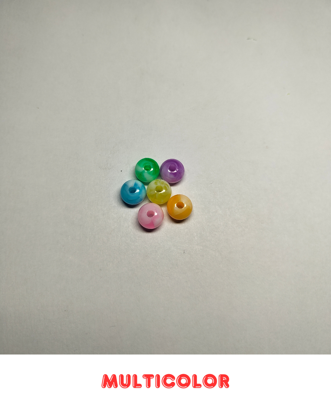 Multicolor Glass Circle Cloud Pearl Beads 8mm (Pack of 150)