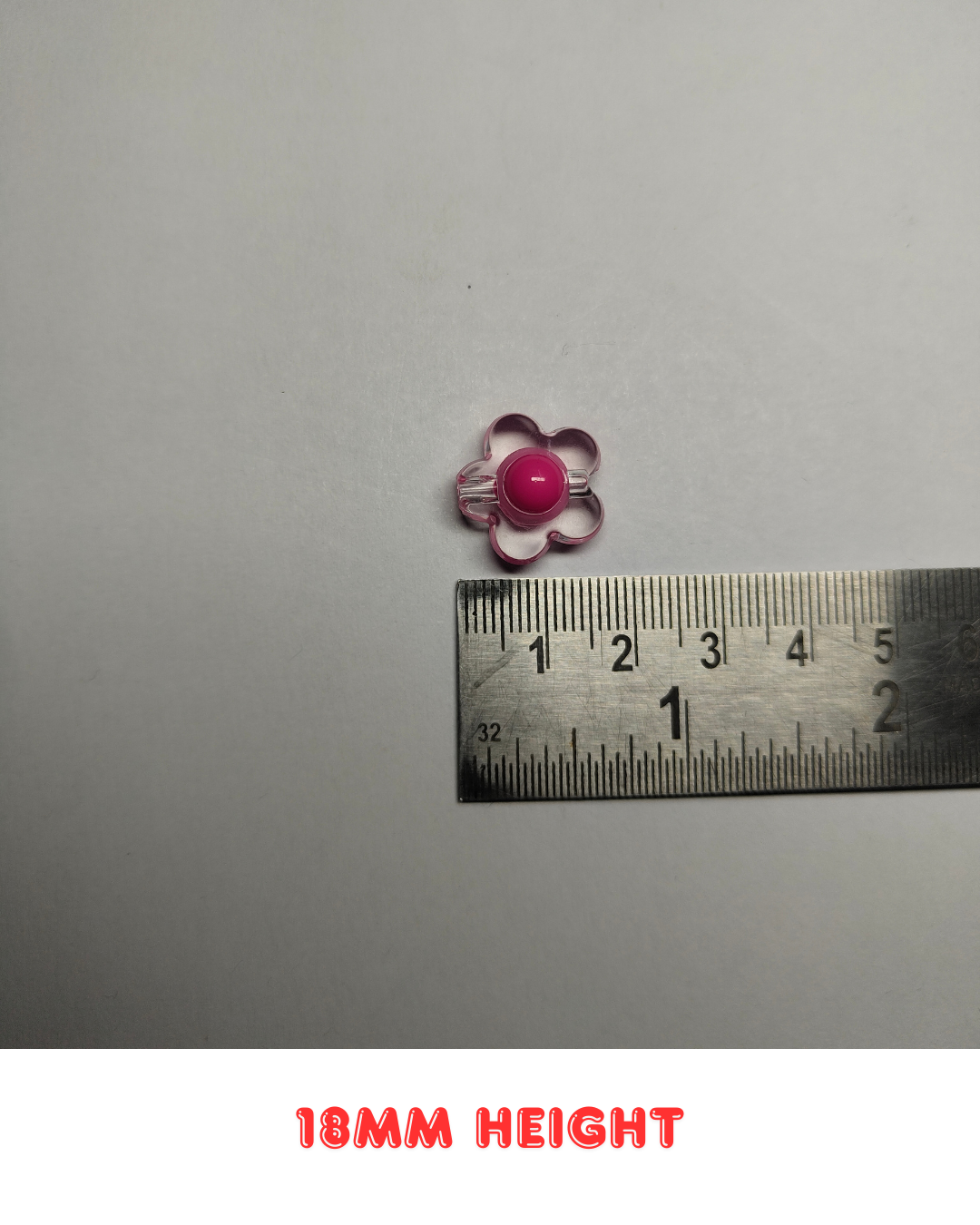 Multicolor Glass Flower Beads 18mm (pack of 100)