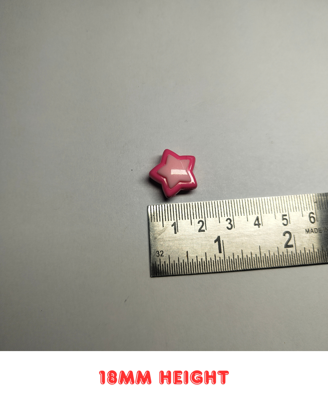 Multicolor Plastic Star Beads 18mm (Pack of 100)