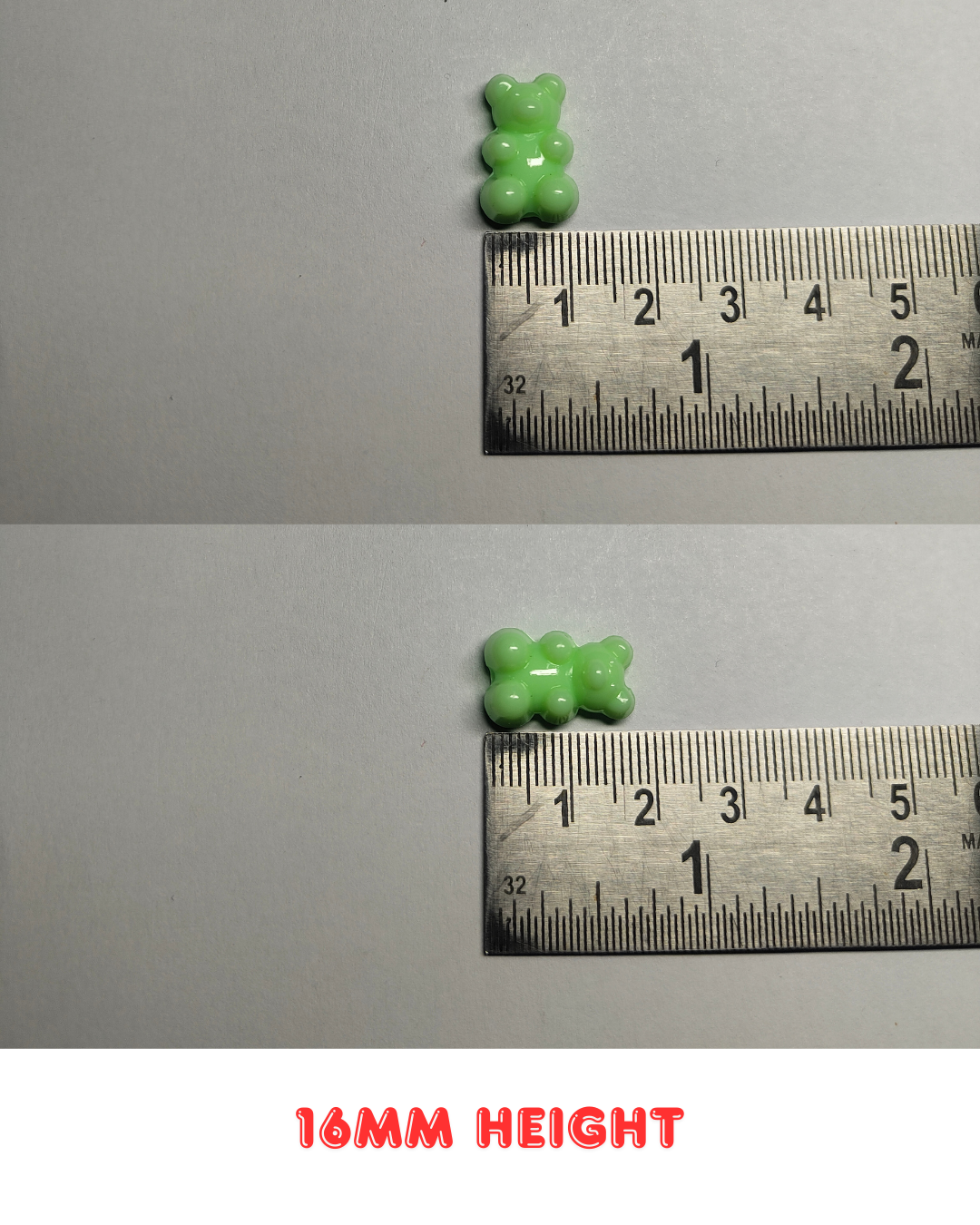 Multicolor Plastic Teddy Beads 16mm (Pack of 100)