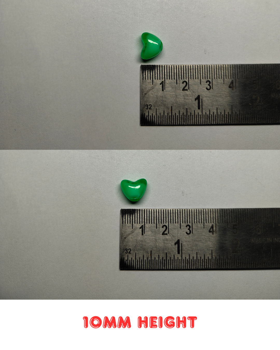 Multicolor Glass Heart Cloud Pearl Beads 10mm (Pack of 100)