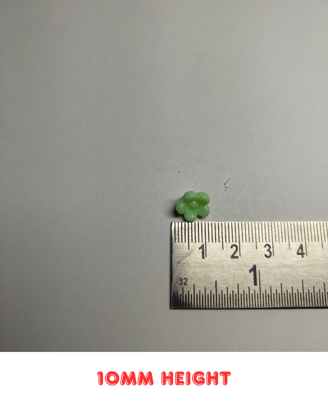 Multicolor Plastic Flower Beads 10mm (Pack of 100)