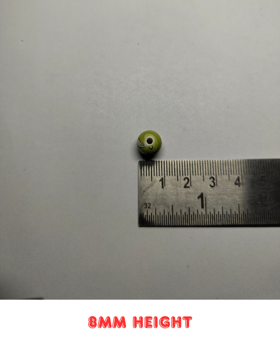 Multicolor Glass Designer Swirl Beads 8mm (Pack of 100)