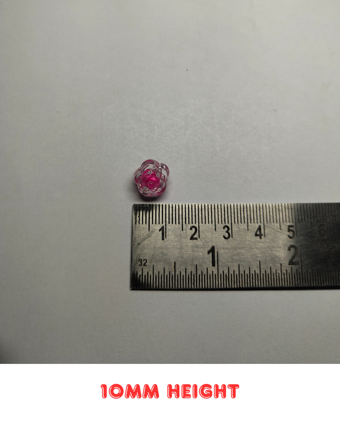 Multicolor Glass Rose Beads 10mm (Pack of 100)