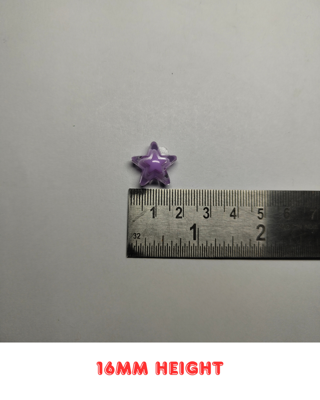 Multicolor Glass Star Beads 16mm (Pack of 100)