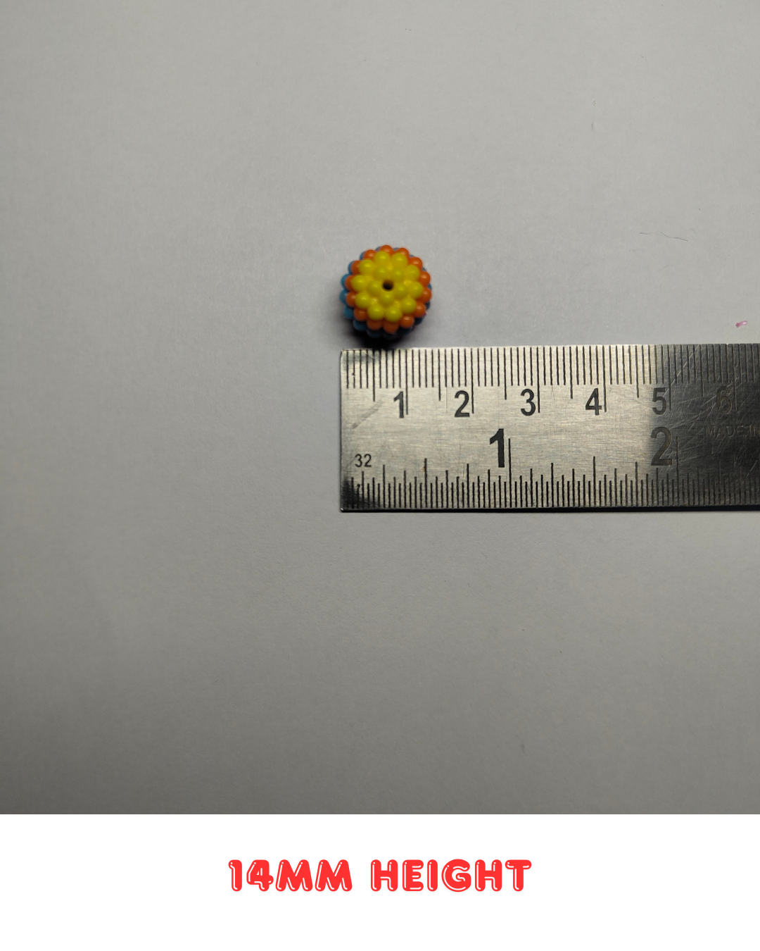 Multicolor Plastic Bubble Beads 14mm (Pack of 100)