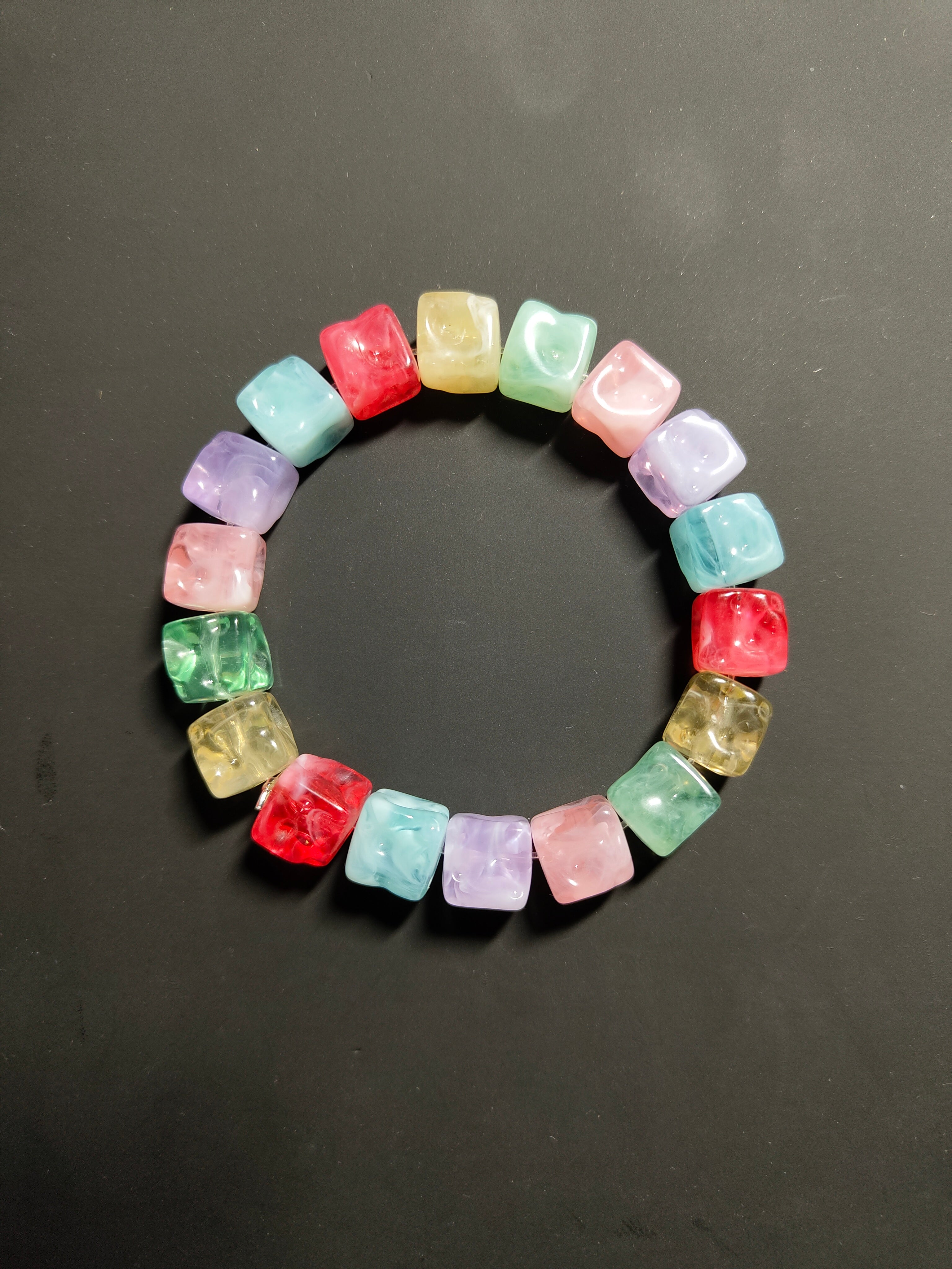 Square Stone Beads Braclets (Multicolor)
